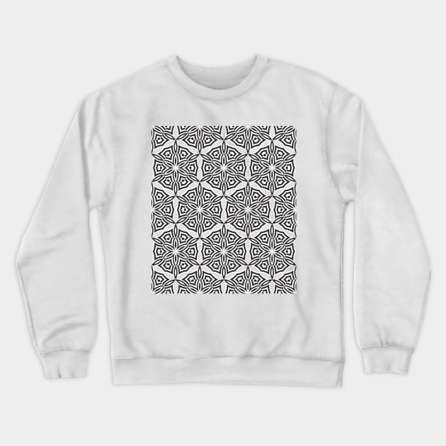 Vintage op art hexagons pattern Crewneck Sweatshirt by kallyfactory